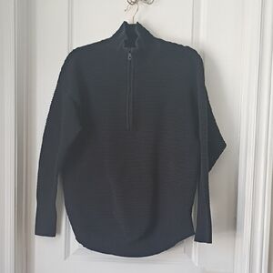 Aerie Women's Black Zip-Up Sweater Oversized Small